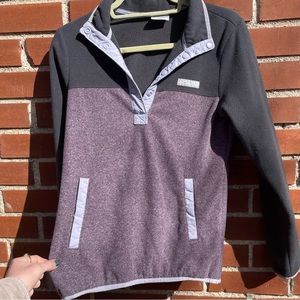 Columbia Fleece Pullover 1/4 Snap
Purple Grey Lavender Women's
Size XS